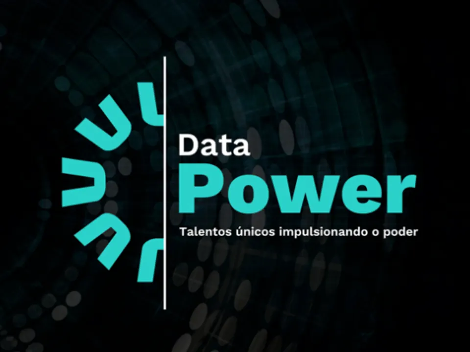 Card do programa DataPower: a marca DataUnique ao lado do nome e da assinatura “Talentos únicos impulsionando o poder”